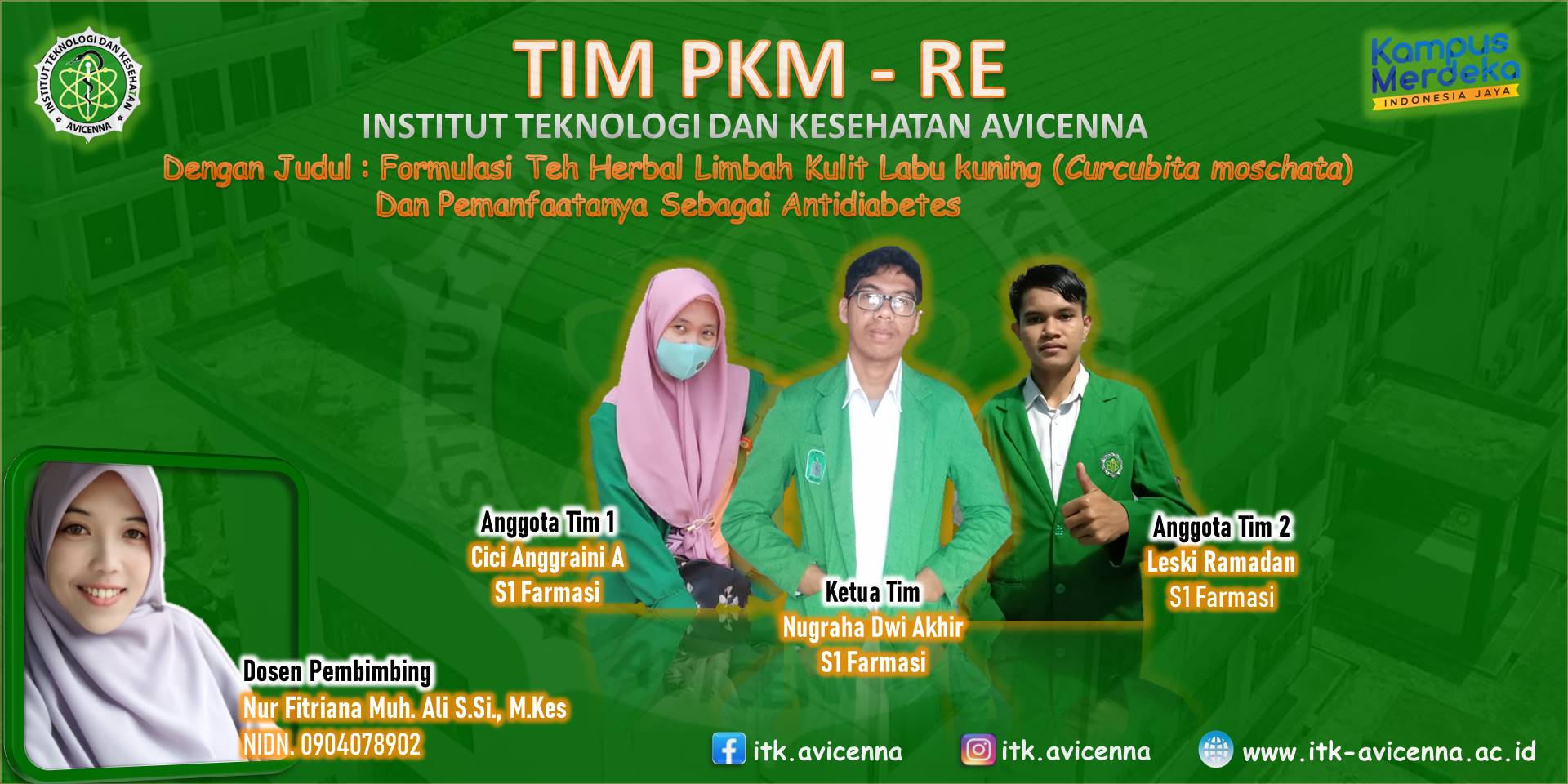 Tim Peraih Pendanaan Program Kreatifitas Mahasiswa Tahun 2021