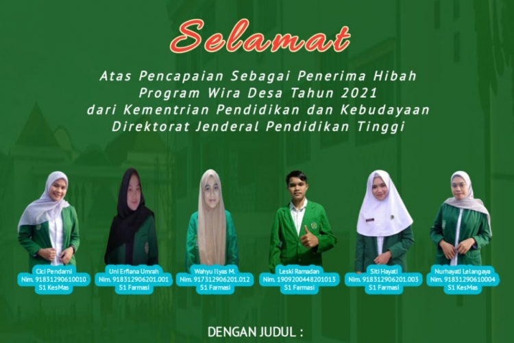 Tim Peraih Pendanaan Program Wira Desa Tahun 2021